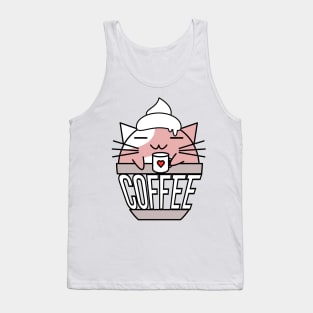 Meowcha in cup pink Tank Top